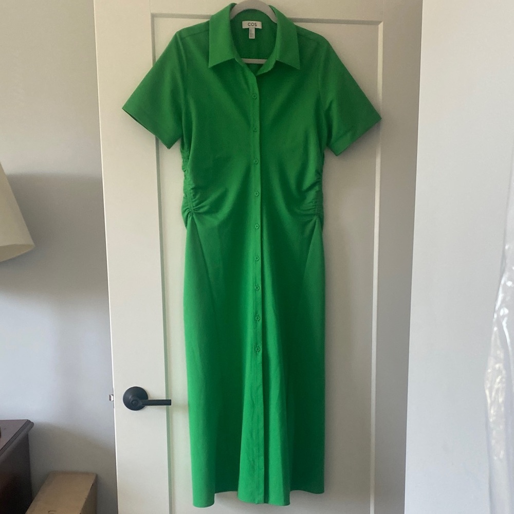 COS Vibrant Green Midi Dress